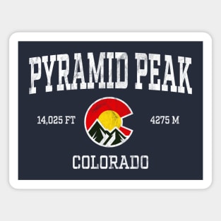 Pyramid Peak Colorado 14ers Vintage Athletic Mountains Magnet